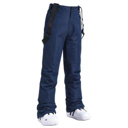 Alta qualidade das mulheres dos homens inverno grosso quente calças de esqui à prova de vento à prova dwindproof água suspender calças neve snowboard plus size - Image 2