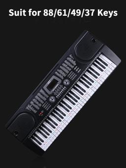 Notas musicais para piano adesivos acessórios de teclado instrumentos musicais peças sintetizador de proteção 88 61 teclas - Image 5