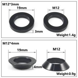 Arruela de eixo para bicicleta m12x1mm/2mm/3mm/4mm, arruelas de eixo m12, cubo de arruela, espetos de eixo de tubo, arruelas planas/cônicas - Image 4