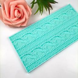 Molde de silicone para Artesanato Artesanal DIY, 3D Lace Mat, Camisola Padrão Texto, Fondant Bolo, Mousse e Sugarcraft, Decoração Home - Image 1