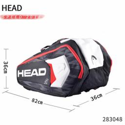 Mochila HEAD grande para raquete de tênis, bolsa de ombro duplo com 9 raquetes de tênis mochila tenis HEAD raqueteira tênis bolsa beach tennis bag saco - Image 2