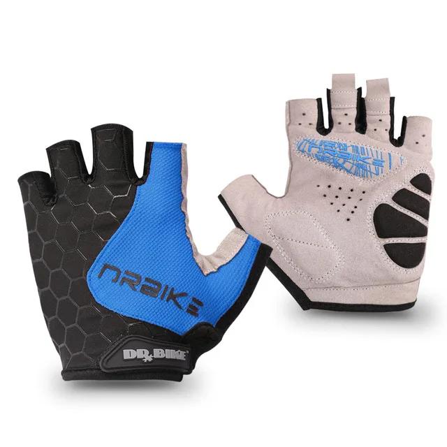 Luvas de Ciclismo Antiderrapantes de Gel para Homens e Mulheres - Acessórios à Prova de Choque para Verão e Aventura Outdoor