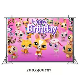 Lps festa de aniversário decorações jogo crianças brinquedo tema supplys banner copos para meninas - Image 6