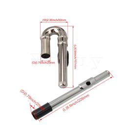 Yibuy flauta não banhada em níquel, conector e flautas, peças de substituição para boquilha - Image 6