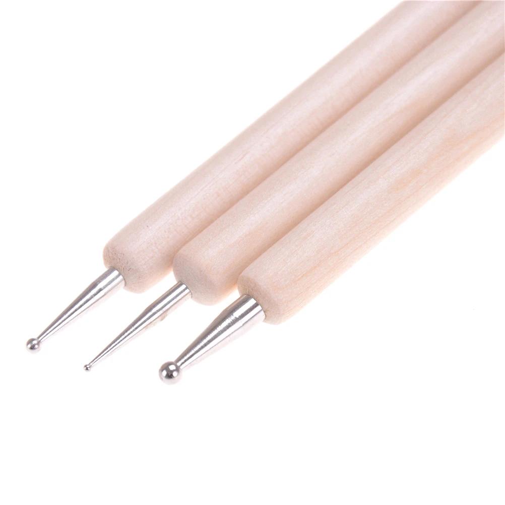 Modeladores de argila para fazer escultura, 3 pçs, estampa de gravação, cerâmica, bolas de estilizadores, ferramenta para kit de ferramentas de argila de polímero - Image 1