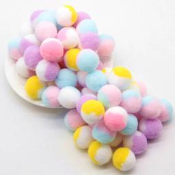 Pompons macios coloridos para crianças, artesanato de pelúcia fofa, bola de pompom DIY, Fur Pon Pon, decoração do lar, brinquedos, acessórios para bonecas, 10mm-30mm - Image 1