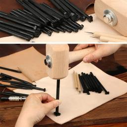 LMDZ Leather Craft Tools Kit, costura, estampagem, gravação, soco, sela, groover, escultura, conjunto de martelos para trabalho em couro - Image 4