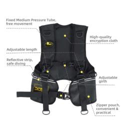 DIDEEP-X5000 Pro 2L Tanque De Mergulho, Vest Bag Adaptador, Mini Cilindro De Oxigênio Conjunto, Tanque De Ar Do Respirador, Equipamento De Mergulho - Image 3