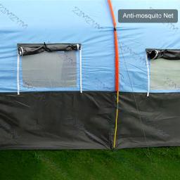 Tenda portátil grande Camping impermeável, Túnel de festa familiar, Equipamento de piquenique ao ar livre, Tenda de dupla camada, 8-10 pessoas, 4 estações - Image 6