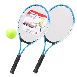 Conjunto de raquete de tênis para iniciantes, 2 raquetes com cabo de rede de nylon para treinamento infantil e sem expansão - Image 1