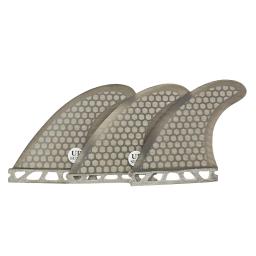 UPSURF-Fibreglass Honeycomb Short Board Fins, Tri Quilhas Single Tabs Fin, Fin G5 Tamanho, Fibreglass, M, Cor Cinza - Image 5