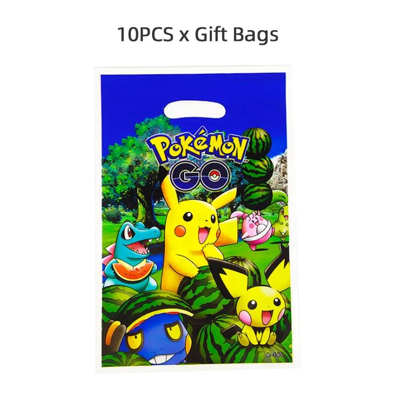 Pokemon tema de aniversário Fontes do partido Decorações Balão Bolo Bandeira Cartão De Convite Gift Table Backdrop Banner Toy Para Boy - Image 1