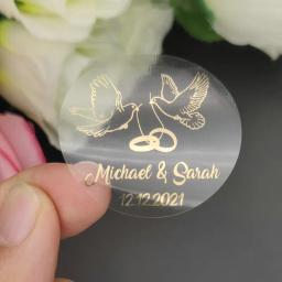 Adesivos personalizados para casamento e noivado, favores de festa, aniversário, Hennaday, batismo, 3cm, 4cm, 5cm, 50 - Image 5
