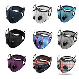 Esportes máscara facial com filtro ativado pm 2,5 do carbono, lavável, reusável, anti-dustproof - Image 2