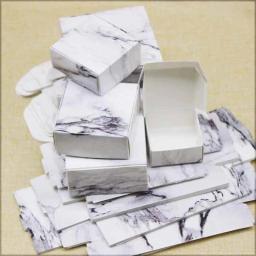 Caixa multifuncional de papel Kraft, papelão, marmoreio, artesanal, diy, presente, caixa de doces, festa de Natal, decoração do casamento, 10pcs - Image 4