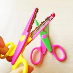 6 PCS Papel Corte Onda Borda Artesanato Tesoura Set DIY Album Ferramentas Manual Safe Child Scissors - Image 2