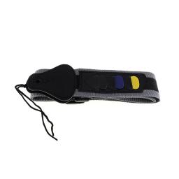 Correia de guitarra ajustável de nylon, 80-130cm, suporte de palheta, com 3 palhetas, presente grátis - Image 3