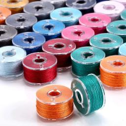 28 pçs linha de bobina colorida para máquina de costura de bordado diy costura bobinas de linha de costura com suporte de bobina caixa organizadora - Image 4