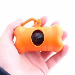 1pc cão de estimação forma de osso resíduos poo lixo dispensador caixa limpar sacos titular portador de lixo sacos de plástico para o animal de estimação sacos de resíduos - Image 6
