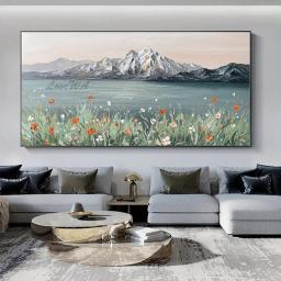 Lona para decoração de casa, pintura a óleo de parede artesanal, arte colorida para quarto, cores diferentes, 12 cores - Image 2