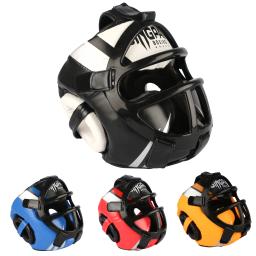 Capacete de boxe de couro pu de alta qualidade, coberto com proteção para a cabeça, para adultos e crianças, para competição profissional, mma, muay thai, taekwondo - Image 1