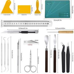 Precisão Artesanato Corte Ferramentas Set, Silhuetas Gravura, cortador de papel, Kit Vinil Weeding, DIY Arte Trabalho, Estudo, 27 pcs - Image 1