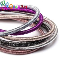 5mm 46cm macio rayon seda vários materiais/várias cores cabo oco de borracha diy colar pulseira jóias fazendo - Image 3