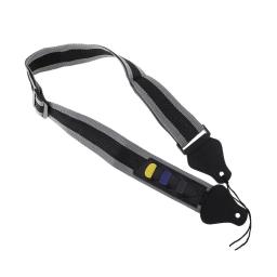 Correia de guitarra ajustável de nylon, 80-130cm, suporte de palheta, com 3 palhetas, presente grátis - Image 2