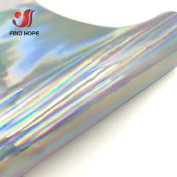 Adesivo vinil permanente para artesanato, adesivo holográfico de arco-íris e prata, à prova d'água, carta de scrapbook, copo de vinil/parede/vidro, rolo de adesivos faça você mesmo - Image 5