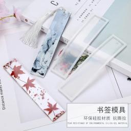 Retângulo silicone marcador molde de resina diy bookmark molde fazendo resina cola epoxy jóias diy artesanato silicone molde transparente - Image 2