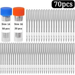 IMZAY 70Pcs Agulhas De Máquina De Costura De Aço Inoxidável Agulhas De Costura Peças De Máquinas De Costura Definidas Com Garrafas De Agulha - Image 1