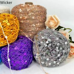 Fios de tricô com lantejoulas de algodão extravagante, parceiro ideal, malha com outros fios, Rússia Trendy, 50g, 140 m, 6mm, 3mm, 2021 - Image 1