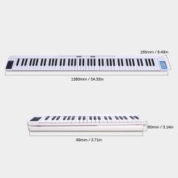 Piano Digital multifuncional para estudantes, 88 teclas, teclado eletrônico dobrável, acessórios - Image 5