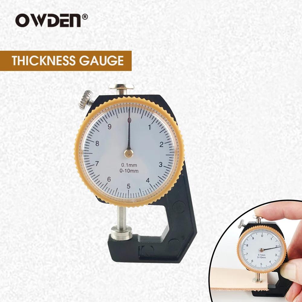 OWDEN Micrômetro-Teste 0-10mm Medidor de Espessura de Dial Medidor de Espessura de Papel de Couro Tester - Image 1