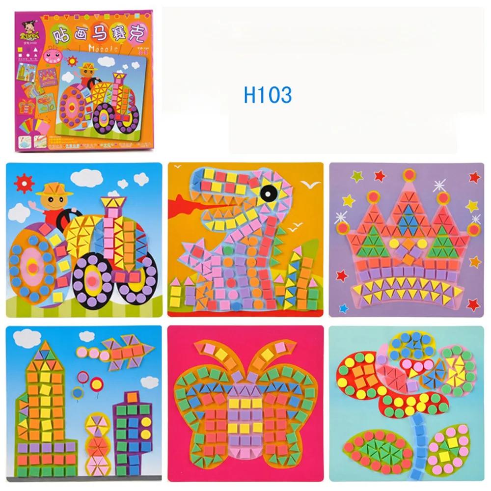 Adesivo infantil de brinquedo, mosaico divertido, kit de arte e artesanato para crianças, decoração de atividade infantil, brinquedo educativo - Image 1