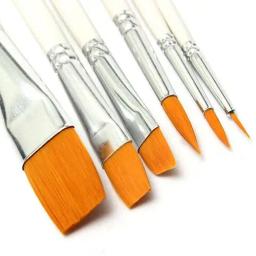 Conjunto profissional de pincéis para pintura, 6x, aquarela, óleo acrílico, pincel artístico - Image 1