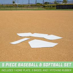 Conjunto base de beisebol e softball para crianças e adultos, jogo de equipe, quintal e equipamento escolar, bases de borracha, 1 pc, 5pcs - Image 4