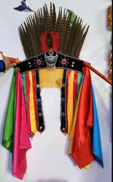 Chapéu Xamânico Cocar Shamman com Pena Americana para Cosplay Antigo