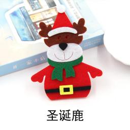 5 pçs tecido de feltro não tecido papai noel natal ornamentos decorativos scrapbooking carft diy artesanal remendo acessórios - Image 4