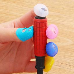 Dedais de silicone multifuncionais, cor aleatória, respirável, manga protetora, acessório de costura, artesanato diy, 5pcs - Image 5