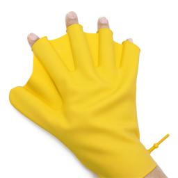 Luvas De Treinamento De Resistência À Água, Luvas De Fitness De Silicone Webbed, Luva De Mergulho De Natação, Mittens De Treinamento De Natação, 1 Par - Image 1
