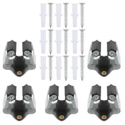 Suporte de vassoura de parede, conjunto de 5 partes de ganchos, porta-vassoura, alça de escova, ferramenta de armazenamento, para casa, jardim, acessórios do banheiro - Image 1