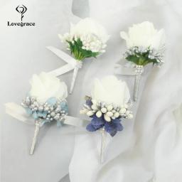 Buttonhole Flores para Homens e Mulheres, Broches De Rosa De Seda, Boutonniere para Senhoras, Groomsmen Do Noivo, Acessórios De Decoração De Festa De Casamento - Image 3