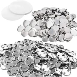 Peças De Fabricante De Botões De Emblema De Metal, DIY Em Branco, Fabricação De Artesanato De Arte, Conjunto De Emblemas De Base De Ferro, 100 Conjuntos, 200 Conjuntos, 25-75mm - Image 2