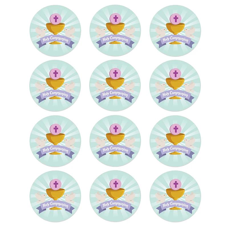 Adesivos para festa de primeira comunhão, decoração para meninas, batismo, primeira comunhão, faça você mesmo, decoração - Image 1