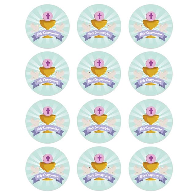 Adesivos Personalizados para Festa de Primeira Comunhão e Batismo - Decoração DIY para Meninas