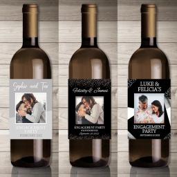 20 pçs personalizado garrafa de vinho adesivos personalize foto festa de noivado casamento impressão foto decoração etiquetas imagem qualquer texto - Image 6