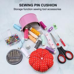 1pc acessórios diy artesanato agulha pino almofada titular ponto marcador de costura pino almofada casa ferramentas costura em forma de bola - Image 4
