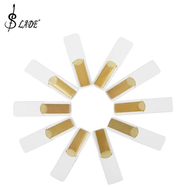 Palheta de Saxofone Alto SLADE 10 pçs/caixa Qualidade Premium Bambu Força 2.5 Acessórios para Instrumentos de Sopro