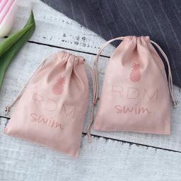 Branco Embalagem Sacos com Impressão Do Logotipo Personalizado, Jóias Drawstring Bolsas, Velvet Display Sack, Wedding Party Favor - Image 2